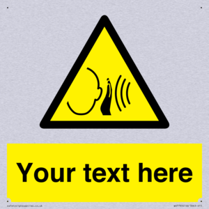 Custom warning sudden loud noise